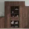 Image de vidaXL Buffet haut chêne marron 70x42,5x185 cm bois d'ingénierie3281468
