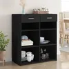 Image de vidaXL Buffet noir 80x42,5x93 cm bois d'ingénierie3281477