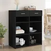 Image de vidaXL Buffet noir 80x42,5x93 cm bois d'ingÃ©nierie
