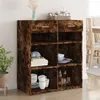 Image de vidaXL Buffet chêne fumé 80x42,5x93 cm bois d'ingénierie3281480