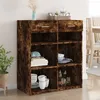 Image de Vidaxl Buffet ChÃªne FumÃ© 80x42,5x93 Cm Bois D'ingÃ©nierie