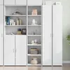 Image de vidaXL Buffet haut blanc 45x41x185 cm bois d'ingÃ©nierie