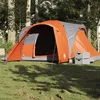 Image de vidaXL Vidaxl Tente Familiale À Dôme 6 Personnes Gris Et Orange Imperméable