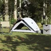 Image de Vidaxl Tente De Camping 1 Personnes Blanc Tissu Occultant Imperméable