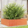 Image de Vidaxl JardiniÃ¨re Cire Marron 80x80x23 Cm Bois De Pin Massif