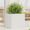 Image de Vidaxl JardiniÃ¨re Blanc 50x50x45,5 Cm Bois De Pin Massif