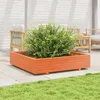 Image de Vidaxl JardiniÃ¨re Cire Marron 110x110x26,5 Cm Bois De Pin Massif