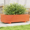Image de vidaXL Vidaxl Jardinière Cire Marron 90x40x26,5 Cm Bois De Pin Massif