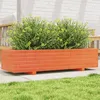 Image de Vidaxl JardiniÃ¨re Cire Marron 110x40x26,5 Cm Bois De Pin Massif