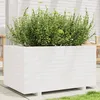 Image de Vidaxl JardiniÃ¨re Blanc 90x60x49,5 Cm Bois De Pin Massif