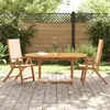 Image de Vidaxl Chaises Pliables De Jardin Lot De 2 Bois D'acacia Et TextilÃ¨ne