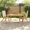 Image de vidaXL Chaises pliables de jardin lot de 2 bois d'acacia et textilène