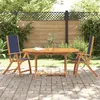 Image de vidaXL Vidaxl Chaises Pliables De Jardin Lot De 2 Bois D'acacia Et Textilène