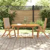 Image de Vidaxl Chaises Pliables De Jardin Lot De 2 Bois D'acacia Et TextilÃ¨ne