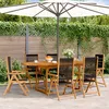 Image de Vidaxl Ensemble Ã Manger De Jardin 7pcs Noir PolypropylÃ¨ne Bois Massif