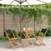 Image de Vidaxl Ensemble De Bistro 3 Pcs Noir PolypropylÃ¨ne Et Bois Massif