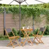 Image de Vidaxl Ensemble De Bistro 3 Pcs Anthracite Tissu Et Bois Massif