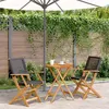 Image de vidaXL Ensemble de bistro 3 pcs noir résine tressée et bois massif