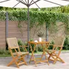 Image de vidaXL Vidaxl Ensemble De Bistro 3 Pcs Beige Résine Tressée Et Bois Massif