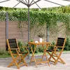 Image de Vidaxl Ensemble De Bistro 3 Pcs Noir PolypropylÃ¨ne Et Bois Massif