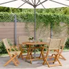 Image de Vidaxl Ensemble Ã Manger De Jardin 5 Pcs RÃ©sine TressÃ©e Et Bois Massif