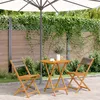 Image de Vidaxl Ensemble De Bistro 3 Pcs Gris PolypropylÃ¨ne Et Bois Massif