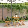 Image de vidaXL Ensemble de bistro 3 pcs anthracite tissu et bois massif