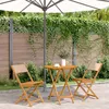 Image de Vidaxl Ensemble De Bistro 3 Pcs Beige Tissu Et Bois Massif
