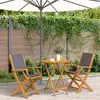 Image de vidaXL Ensemble de bistro 3 pcs anthracite tissu et bois massif