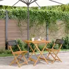 Image de Vidaxl Ensemble De Bistro 3 Pcs Noir RÃ©sine TressÃ©e Et Bois Massif
