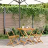 Image de vidaXL Ensemble de bistro 3 pcs gris résine tressée et bois massif