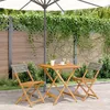 Image de Vidaxl Ensemble De Bistro 3 Pcs Gris RÃ©sine TressÃ©e Et Bois Massif