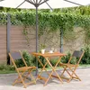 Image de vidaXL Ensemble de bistro 3 pcs anthracite tissu et bois massif