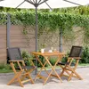 Image de Vidaxl Ensemble De Bistro 3 Pcs Noir RÃ©sine TressÃ©e Et Bois Massif