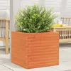 Image de Vidaxl JardiniÃ¨re Cire Marron 50x50x46 Cm Bois De Pin Massif