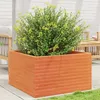 Image de Vidaxl JardiniÃ¨re Cire Marron 80x80x46 Cm Bois De Pin Massif