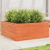 Image de vidaXL Jardinière cire marron 110x110x46 cm bois de pin massif3282436