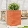 Image de vidaXL Jardinière cire marron 50x50x68,5 cm bois de pin massif3282466
