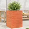 Image de Vidaxl JardiniÃ¨re Cire Marron 50x50x68,5 Cm Bois De Pin Massif
