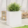 Image de vidaXL Jardinière blanc 70x40x68,5 cm bois de pin massif3282485