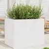 Image de vidaXL Jardinière blanc 90x60x68,5 cm bois de pin massif3282500