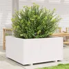 Image de vidaXL Jardinière blanc 90x90x49,5 cm bois de pin massif3282535