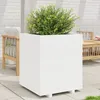 Image de Vidaxl JardiniÃ¨re Blanc 60x60x72,5 Cm Bois De Pin Massif