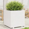 Image de vidaXL Vidaxl Jardinière Blanc 70x70x72,5 Cm Bois De Pin Massif