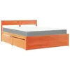Image de vidaXL Lit avec tiroirs/matelas cire marron 160x200 cm bois massif pin3281894