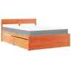 Image de vidaXL Lit avec tiroirs/matelas cire marron 120x200 cm bois massif pin3281903