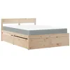 Image de vidaXL Lit avec tiroirs et matelas 140x190 cm bois massif de pin3281910