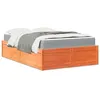 Image de vidaXL Lit avec matelas cire marron 120x190 cm bois massif de pin3281954