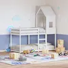Image de vidaXL Lit superposé sans matelas blanc 80x200 cm bois de pin massif
