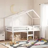 Image de vidaXL Lit haut sans matelas blanc 90x200 cm bois de pin massif